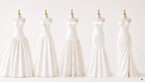 Drop-Waist und Basque-Waist Brautkleid